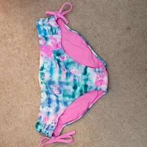 NWOT Decree Vibrant Tie-Dye Bikini Bottom Size 0X BOTTOMS ONLY